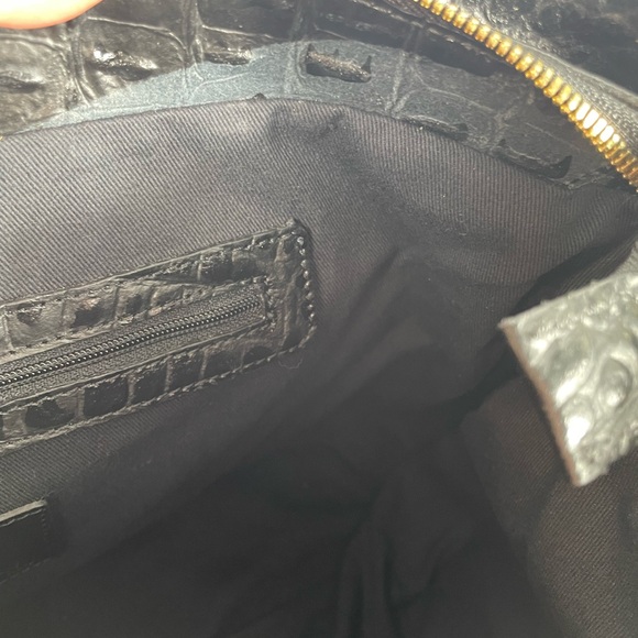 Lisa Robertson Limited Croc Embossed Leather handbag Crossbody Tote Old Money - Picture 12 of 12